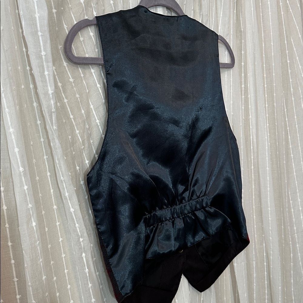 Patchwork Vest With Plaid And Solid Patterns - image 8